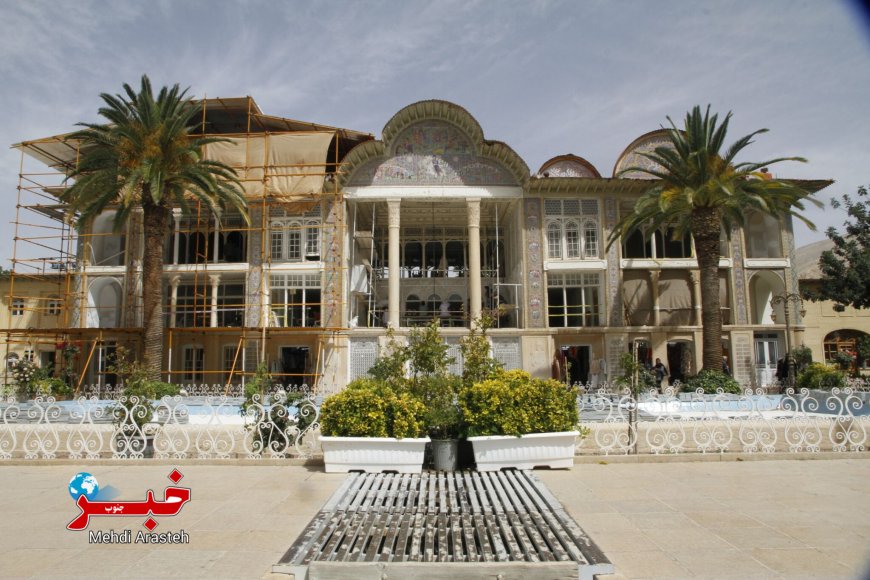 عکس| گزارش تصویری از روند مرمت باغ ارم