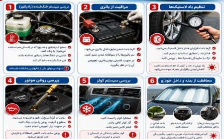 اصول مهم مراقبت از خودرو در فصل گرما؛ چگونه از خرابی‌های تابستانی جلوگیری کنیم؟