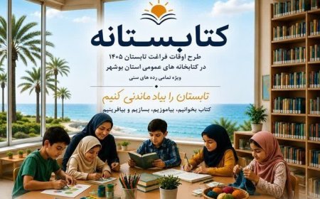 طرح «کتابستانه» در ۶۹ کتابخانه عمومی بوشهر برگزار می‌شود