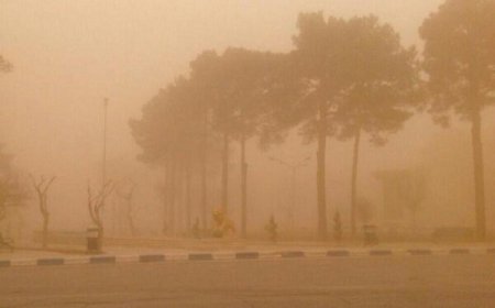 تندباد شدید و گردوخاک در راه خوزستان