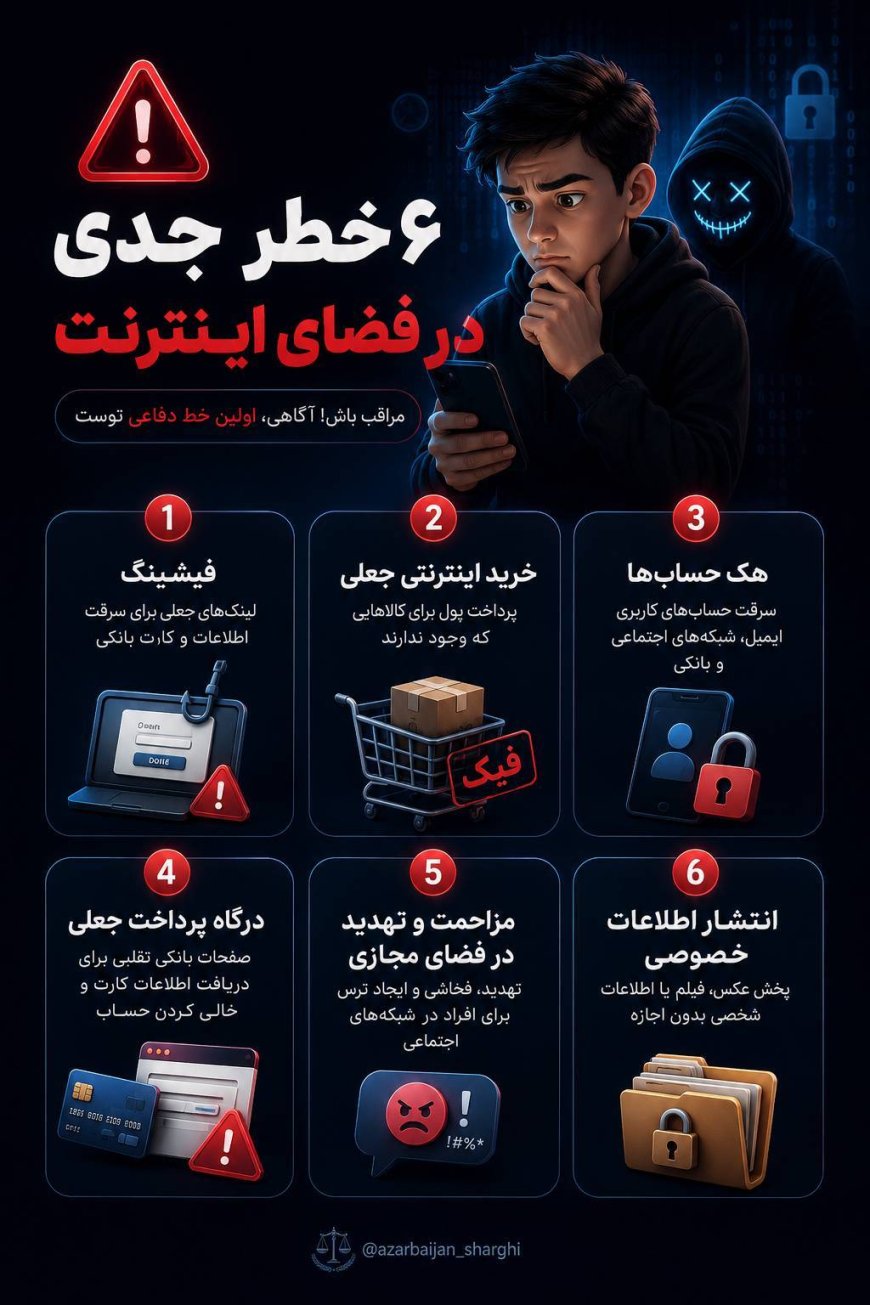 ۶ خطر جدی اینترنت که باید بشناسی