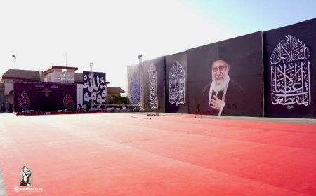 آیین رسمی استقبال از پیکر مطهر رهبر شهید در عراق برگزار شد
