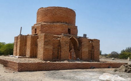 آغازمرمت بنای تاریخی گنبد سرخ در هرمزگان