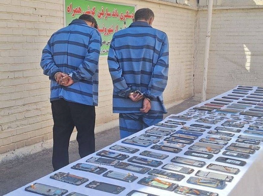 سارق ۱۰۰ فقره تلفن همراه در شیراز دستگیر شد