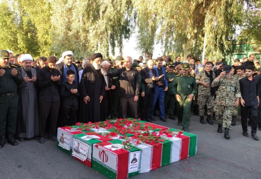 پیکرهای مطهر رزمندگان شهید حملات هوایی آمریکا در گتوند آرام گرفت