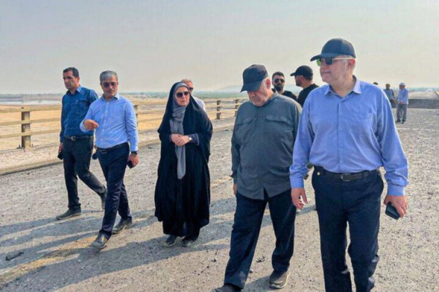بازدید وزیر راه و شهرسازی از پل‌های گچین و روند بازسازی محور بندرعباس