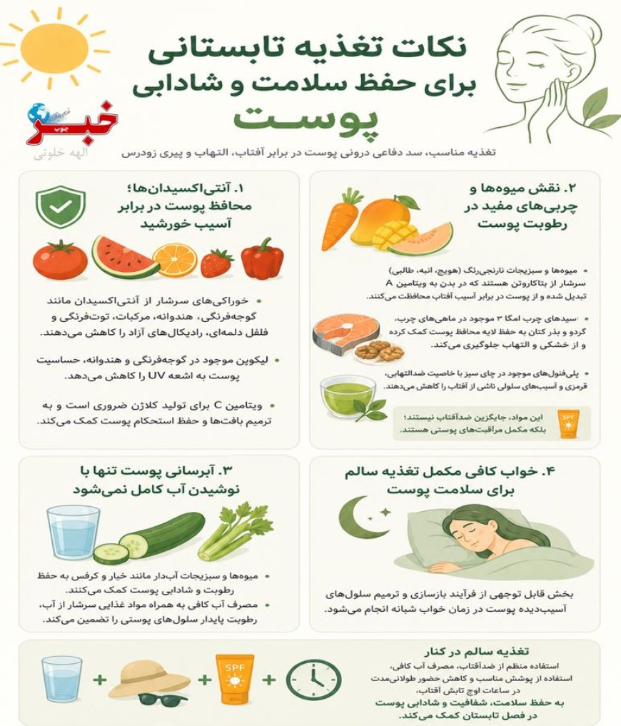 نکات تغذیه تابستانی برای حفظ سلامت و شادابی پوست