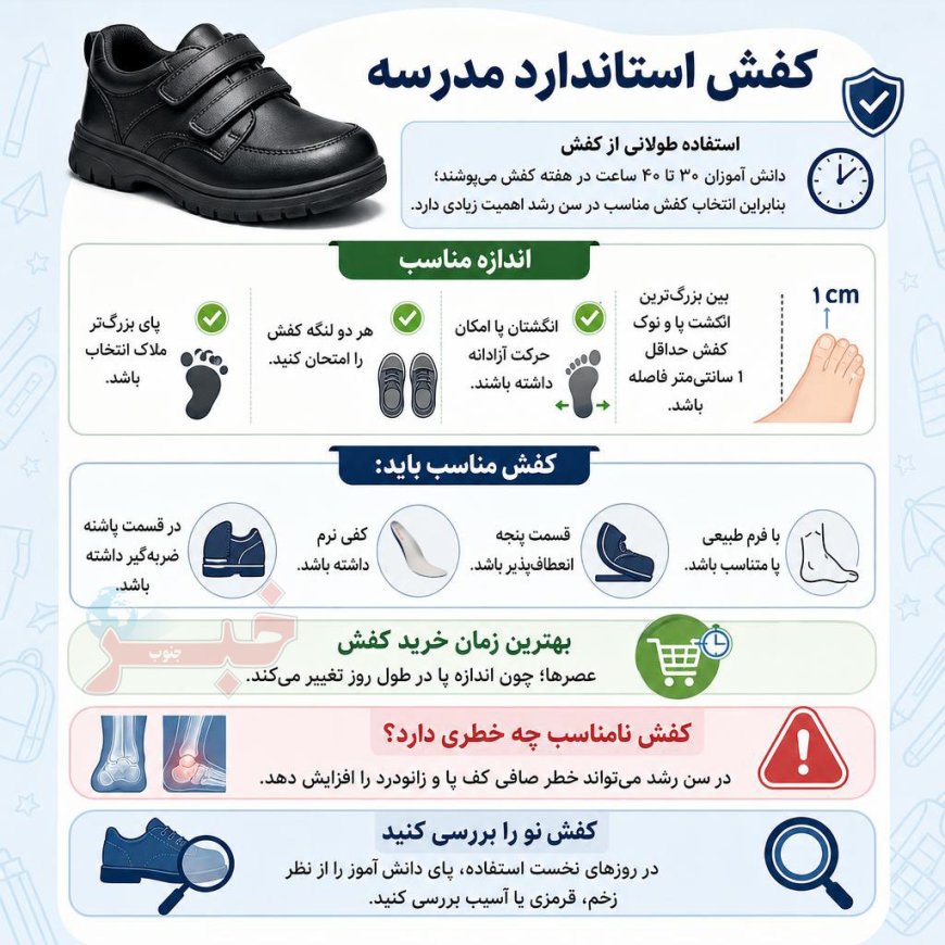 کفش استاندارد دانش آموزان چه ویژگی هایی باید داشته باشد؟
